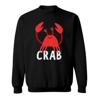 Kids Crab For Boys Or Girls Cute Crab Gift Sweatshirt | Mazezy