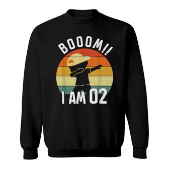 Kids Dabbing 2Nd Birthday 2 Years Old Vintage Outfit Boys Sweatshirt | Mazezy
