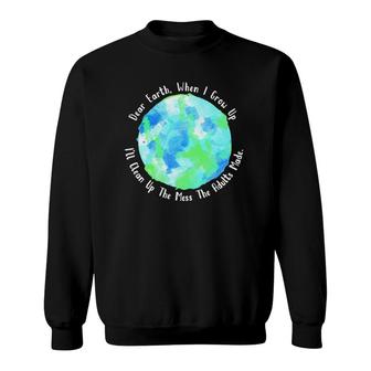 Kids Earth Message From Kid - Earth Day Sweatshirt | Mazezy