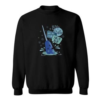 Kids Elf Narwhal I Hope You Find Your Dad Text Poster Sweatshirt
