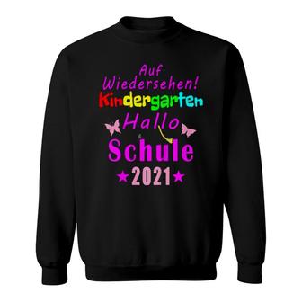 Kids Goodbye Nursery Hello School 2021 Girl Sweatshirt | Mazezy