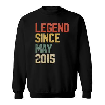 Kids Legend Since May 2015 6Th Birthday 6 Years Old Sweatshirt | Mazezy