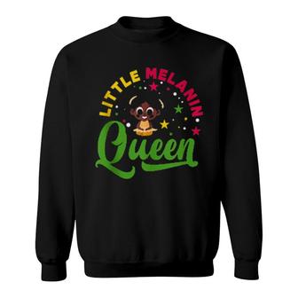 Kids Little Melanin Afro American Black Girl Sweatshirt | Mazezy