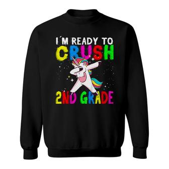Kinder Im Ready To Crush 2Nd Grade Einschulung Dabbing Kinder Sweatshirt | Mazezy