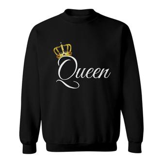 King And Queen Matching Couple Sweatshirt | Mazezy
