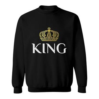 King Queen Matching Couple Set Outfits Sweatshirt | Mazezy