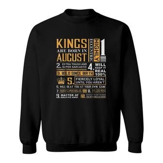Kings Are Born In August Sweatshirt | Mazezy