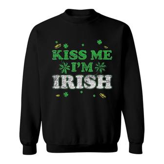 Kiss Me Im Irish St Saint Patricks Day Sweatshirt | Mazezy