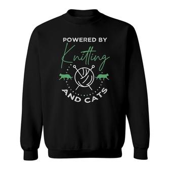 Knitting Funny Cat Lover Quote Knitting Lover Sweatshirt | Mazezy