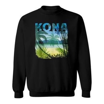 Kona Hawaii Beach Summer Matching Family Palms Tree Sweatshirt | Mazezy
