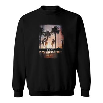 Laos Beach Palm Tree Sweatshirt | Mazezy