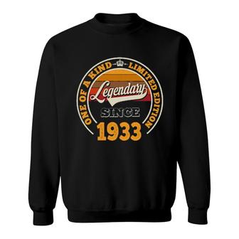 Legendary Since 1933 89Th Birthday For 89 Years Old Sweatshirt | Mazezy