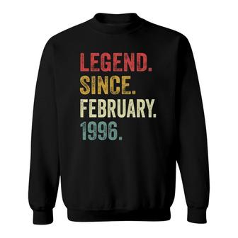 Legends Were Born In February 1996 26Th Birthday For Men Sweatshirt | Mazezy