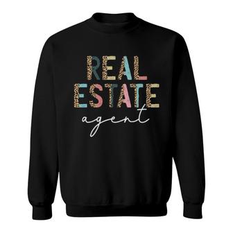 Leopard Real Estate Agent Realtor Investor Home House Broker Sweatshirt | Mazezy