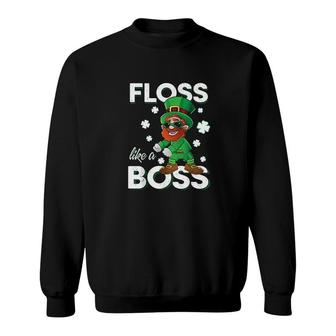 Leprechaun Floss Like A Boss Sweatshirt | Mazezy