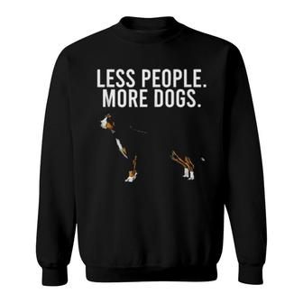Less People More Dogs Entlebucher Mountain Dog Introvert Fun Sweatshirt | Mazezy