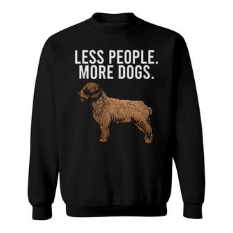 Less People More Dogs Spanish Water Dog Introvert Sweatshirt | Mazezy
