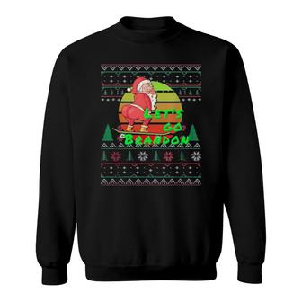 Let’S Go Anti-Biden Christmas Skater Santa Skateboarding Tee Sweatshirt | Mazezy