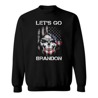 Let’S Go Brandon Chant American Flag Impeach Biden Fjb Tee Sweatshirt | Mazezy