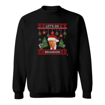 Let’S Go Brandon Christmas , Lets Go Brandon Ugly Christmas Sweat Sweatshirt | Mazezy