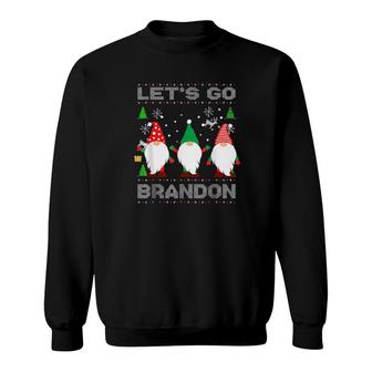Let’S Go Brandon Gnome Christmas Gnome Ugly Christmas Gift  Sweatshirt