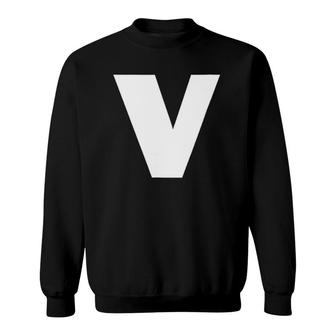 Letter Valphabet Uppercase Spell Word Initial Sweatshirt | Mazezy