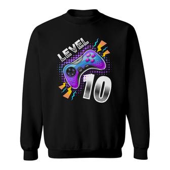 Level 10 Video Game Controller 10Th Birthday Gamer Boys Sweatshirt | Mazezy