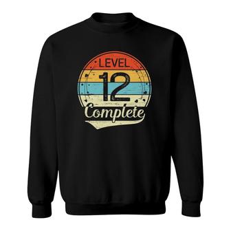 Level 12 Complete 12Th Wedding Anniversary Gift Him Her Sweatshirt | Mazezy