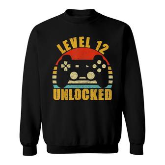 Level 12 Unlocked 12 Years Old Video Gamer 12Th Birthday Sweatshirt | Mazezy