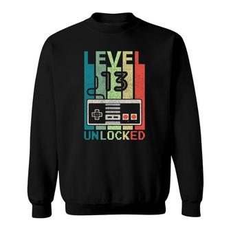 Level 13 Unlocked Video Gamer 13Th Birthday Gifts Tee Sweatshirt | Mazezy