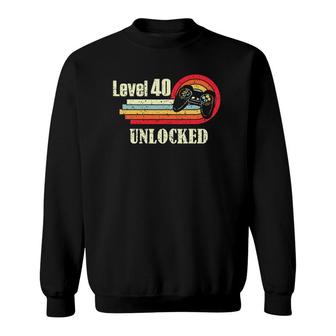 Level 40 Unlocked Video Gamer Sweatshirt | Mazezy