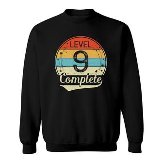 Level 9 Complete 9Th Wedding Anniversary Gift Him Her Sweatshirt | Mazezy