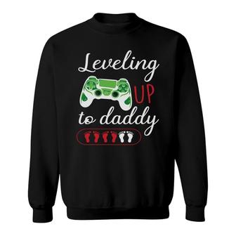 Leveling Up To Daddy Gamer Pregnancy Announcement Baby Sweatshirt - Thegiftio UK
