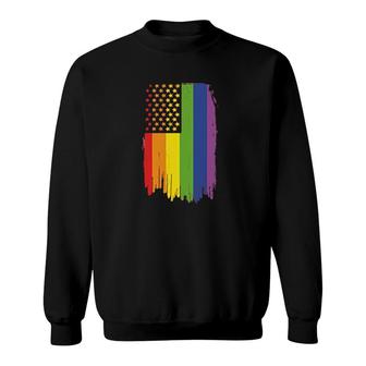 Lgbt Flag Rainbow Flag Neon Gay Pride Sweatshirt | Mazezy CA