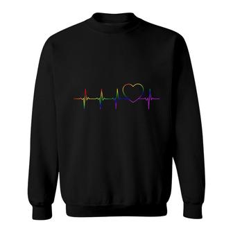 Lgbt Heartbeat Gay Lesbian Sweatshirt | Mazezy AU