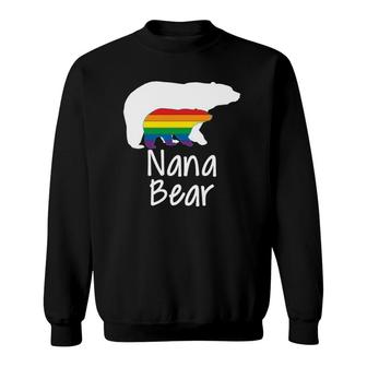 Lgbt Nana Bear Mothers Gay Lesbian Pride Rainbow Sweatshirt | Mazezy UK