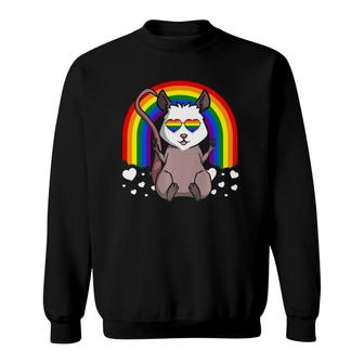 Lgbt Possum Gay Pride Rainbow Lgbtq Cute Gift Sweatshirt | Mazezy UK