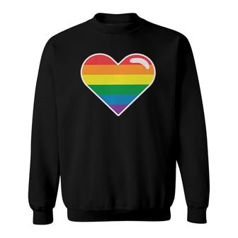 Lgbtq Heart Rainbow Lgbt Sweatshirt | Mazezy