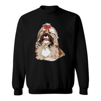 Lhasa Apso Dog Lover Furdad Puppy Owner Furmom Sweatshirt | Mazezy