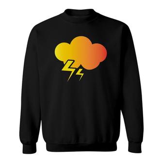 Lightning Thunder Bolt Storm Flash Cloud Strikes Gift Sweatshirt | Mazezy
