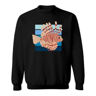 Lion Ocean Fish Retro For Men Women Kids Sweatshirt | Mazezy