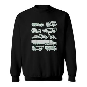Little Boy Trucks Sweatshirt | Mazezy CA