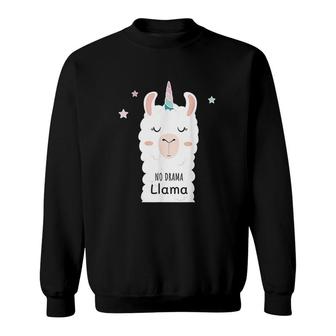 Llamacorn No Drama Llama Great Llama Sweatshirt | Mazezy