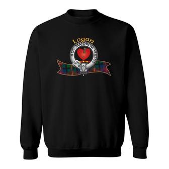 Logan Clan Tartan Crest Motto Sweatshirt