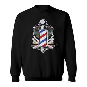 Love Barbershop Hairdresser Gift Retro Sweatshirt | Mazezy