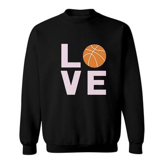 Love Basketball Gift Idea For Basketball Fans Cool Women V2 Sweatshirt - Thegiftio UK