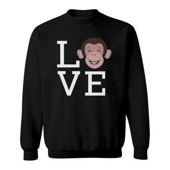 Love Monkey - Jungle Animal Outfit Monkey Lovers Gift Sweatshirt | Mazezy
