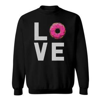 Love Pink Donut For Women,Men And Kids T Gift Sweatshirt | Mazezy