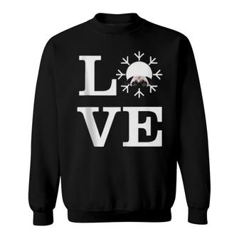 Love Snowflake Dog Pug Sweatshirt | Mazezy