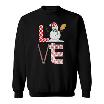 Love Teacher Christmas Snowman Xmas Pajama Teaching Teach Sweatshirt | Mazezy